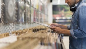 Crate Digging In Record Store