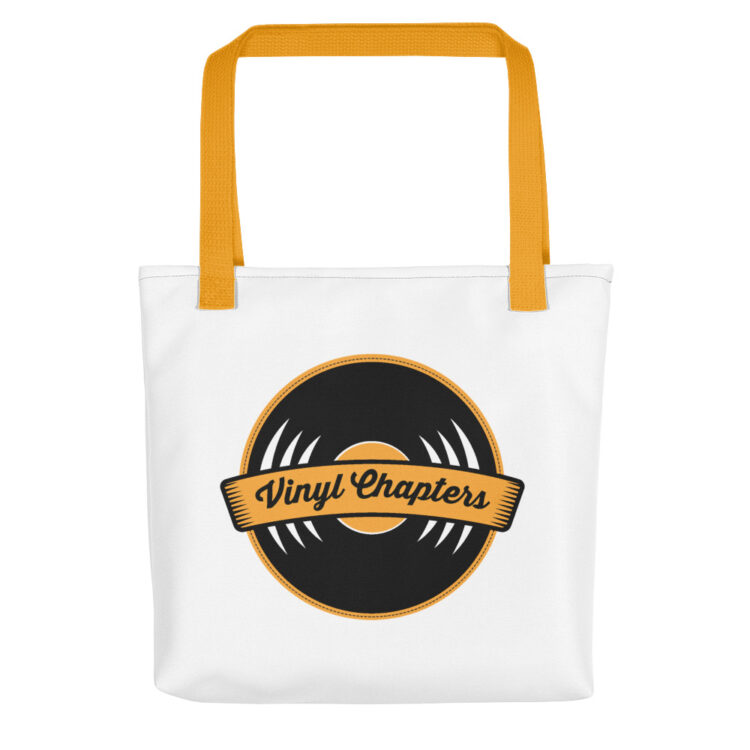A Vinyl Chapters tote bag